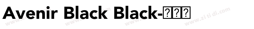 Avenir Black Black字体转换